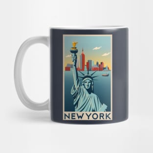 A Vintage Travel Art of New York - US Mug